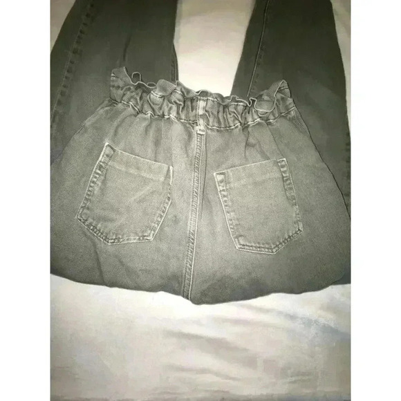 Womens Zara Green Paperbag Denim - Picture 7 of 8